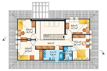 Poddasze projektu - Boryna - murowana – ceramika