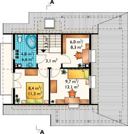 Poddasze projektu - Strzyga - murowana – ceramika