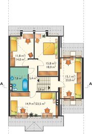 Poddasze projektu - Stonoga - murowana – ceramika
