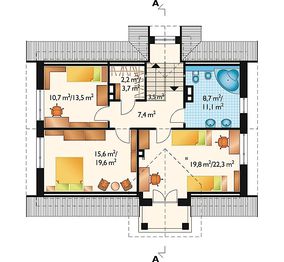 Poddasze projektu - Janko - murowana – ceramika