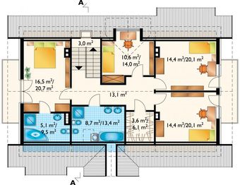 Poddasze projektu - Jawor - murowana – ceramika