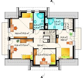 Poddasze projektu - Jazon - murowana – ceramika