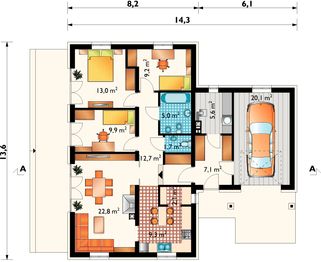 Parter projektu - Żuczek Eko - murowana – beton komórkowy