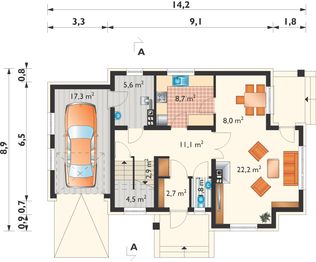 Parter projektu - Prymulka Bona - murowana – beton komórkowy