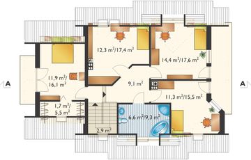 Poddasze projektu - Maja Polo - murowana – beton komórkowy