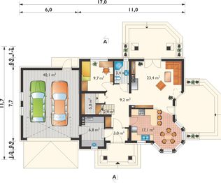 Parter projektu - Maja Lux G2 - murowana – beton komórkowy