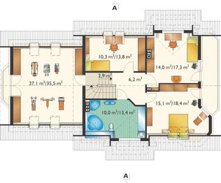 Poddasze projektu - Maja Lux G2 - murowana – beton komórkowy