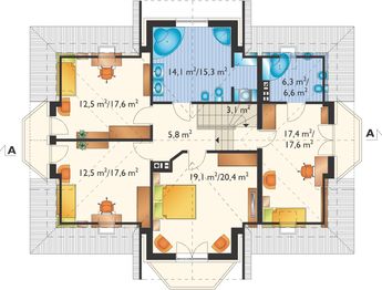Poddasze projektu - Dymsza Lux - murowana – beton komórkowy