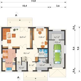 Parter projektu - Drozd Neo - murowana – beton komórkowy