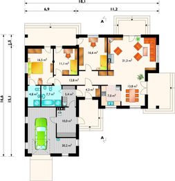 Parter projektu - Kajetan - murowana – beton komórkowy