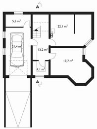 Piwnica projektu - Melafir - murowana – beton komórkowy