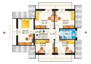 Poddasze projektu - Kryspin - murowana – beton komórkowy