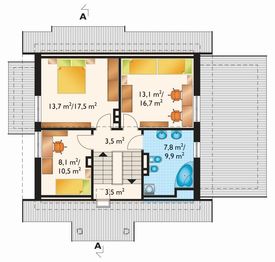 Poddasze projektu - Żonkil-2 - murowana – beton komórkowy