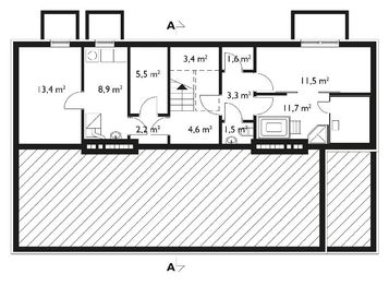 Piwnica projektu - Lasowiak - murowana – beton komórkowy