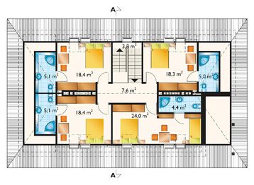 Poddasze projektu - Lasowiak - murowana – beton komórkowy