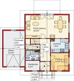 Parter projektu - Domek Południowy (015 SK + G)