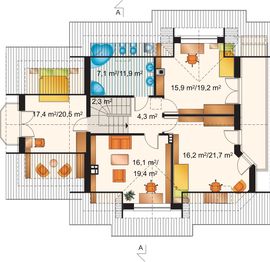 Poddasze projektu - Maja Krak - murowana – beton komórkowy