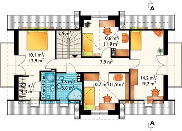 Poddasze projektu - Antałek Mobil - murowana – beton komórkowy