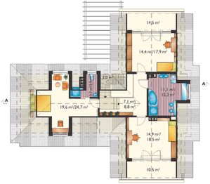 Poddasze projektu - Tal - murowana – beton komórkowy