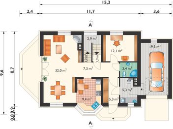 Parter projektu - Marta - murowana – beton komórkowy