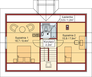 Poddasze projektu - Domek Lipowy (018 JK)