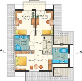 Poddasze projektu - Sylwin - murowana – beton komórkowy