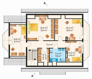 Poddasze projektu - Sybilla-3 - murowana – ceramika