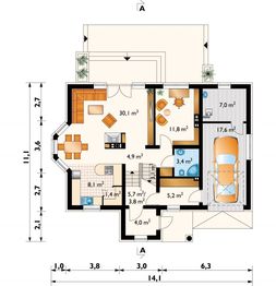 Parter projektu - Fiona Polo - murowana – beton komórkowy