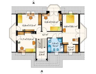 Poddasze projektu - Fiona Polo - murowana – beton komórkowy