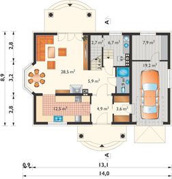 Parter projektu - Dymsza Polo - murowana – beton komórkowy