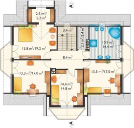 Poddasze projektu - Dymsza Polo - murowana – beton komórkowy