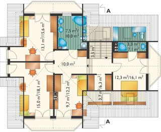 Poddasze projektu - Jelonek Atu - murowana – beton komórkowy