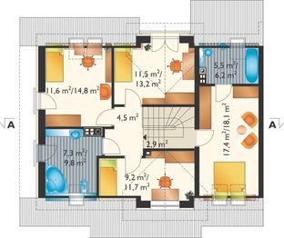 Poddasze projektu - Zoja Rex Duet - murowana – beton komórkowy