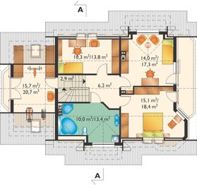 Poddasze projektu - Maja Neo - murowana – beton komórkowy
