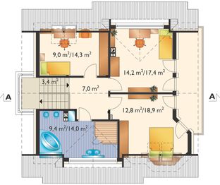 Poddasze projektu - Maja Solo - murowana – beton komórkowy