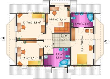 Poddasze projektu - Zoja Bona - murowana – beton komórkowy