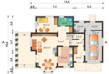 Parter projektu - Ametyst Polo - murowana – beton komórkowy