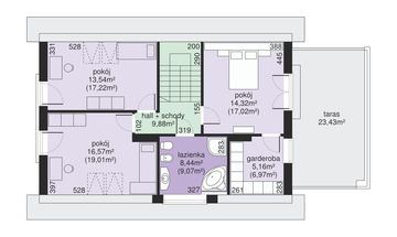 Poddasze projektu - Dom przy Alabastrowej 9