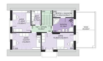 Poddasze projektu - Dom przy Alabastrowej 10