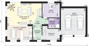 Parter projektu - Dom przy Alabastrowej 11