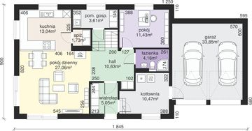 Parter projektu - Dom przy Alabastrowej 12