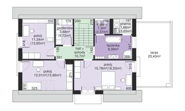 Poddasze projektu - Dom przy Alabastrowej 14