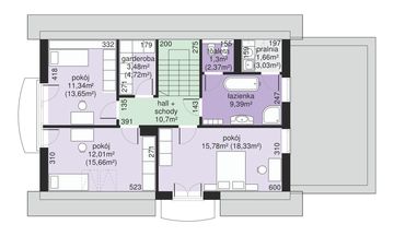 Poddasze projektu - Dom przy Alabastrowej 16