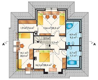 Poddasze projektu - Benon - murowana – silikaty
