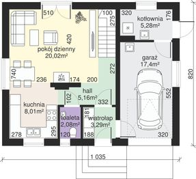 Parter projektu - Dom przy Alabastrowej 23