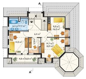 Poddasze projektu - Kaprys - murowana – silikaty