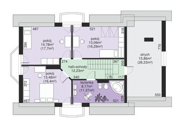 Poddasze projektu - Dom przy Modrzewiowej 3