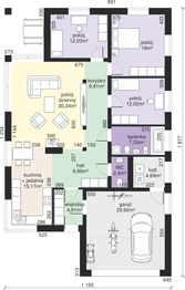 Parter projektu - Dom przy Pastelowej 3