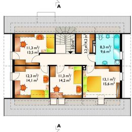 Poddasze projektu - Lajkonik Eko - murowana - silikaty