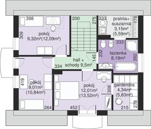 Poddasze projektu - Dom przy Alabastrowej 23